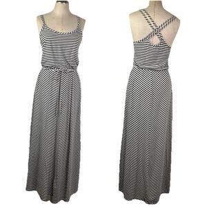 Keds women's Maxi Dress striped Size L(runs smaller, like S/M) confetti fabric
